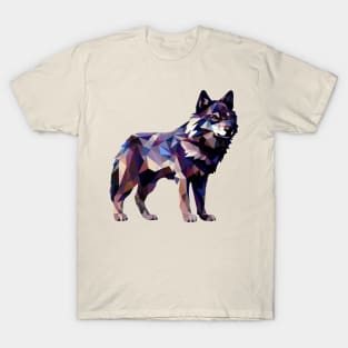 Origami Wolf Dark Blue T-Shirt